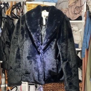 Black fur jacket